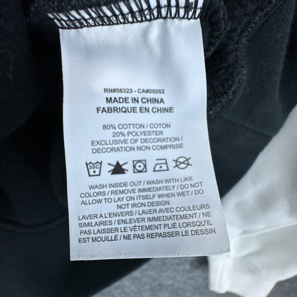 Nike Sweatshirt Mens Extra Large Black White Pullover Crewneck Center Swoosh - Picture 5 of 11